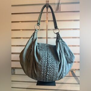 NWOT Gray Genuine Washed Leather Bag. designers sample - Lily Rose